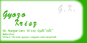 gyozo krisz business card